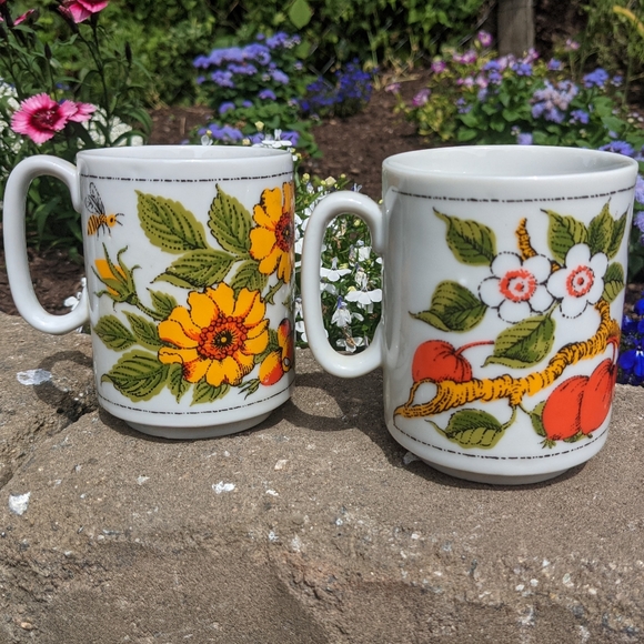 Vintage Jelly & Jam Ceramic Coffee Mugs Made in Japan Rose Hip & Crabapple Jelly - Picture 2 of 10